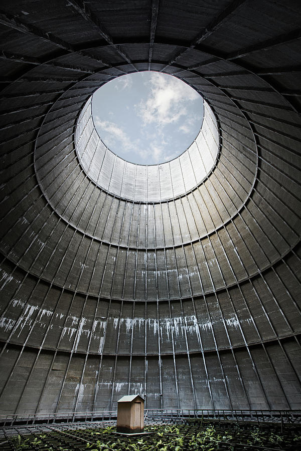 The little house inside the cooling tower Photograph by Dirk Ercken