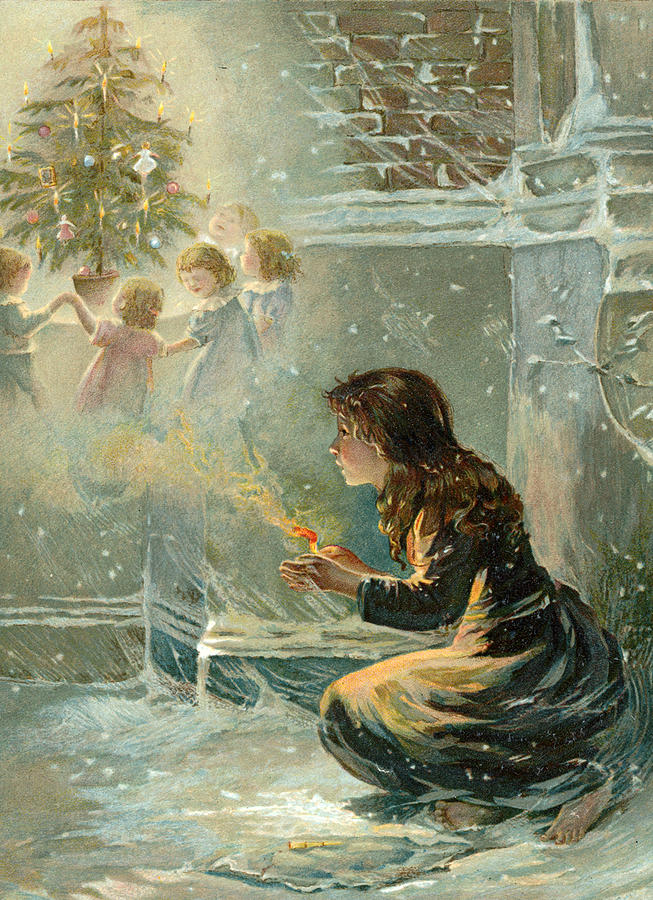 The Little Match Girl Painting by English School