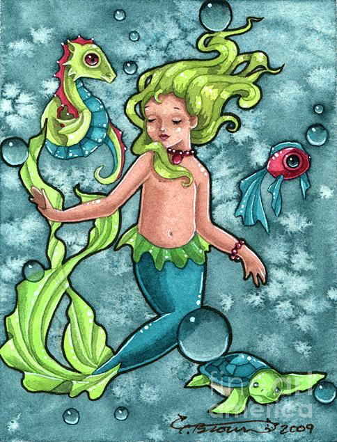 The Little Mermaid Painting by Christi Brown