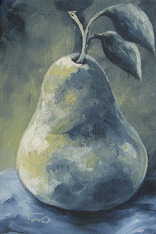 Still Life Painting - The Little Olive Pear by Torrie Smiley