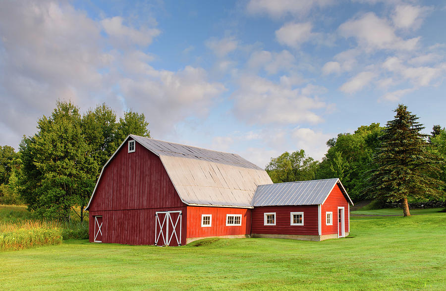 The Little Red Barn Photograph by Michael Blanchette