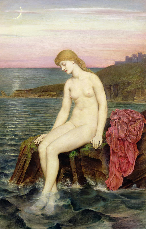 Nude Painting - The Little Sea Maid  by Evelyn De Morgan