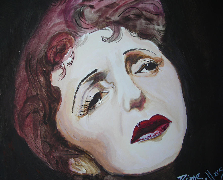 Paris Painting - The Little Sparrow ..Edith Piaf.. by Diane Sellers