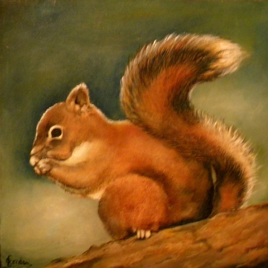 The Little Squirrel Painting By Jordana Sands Pixels