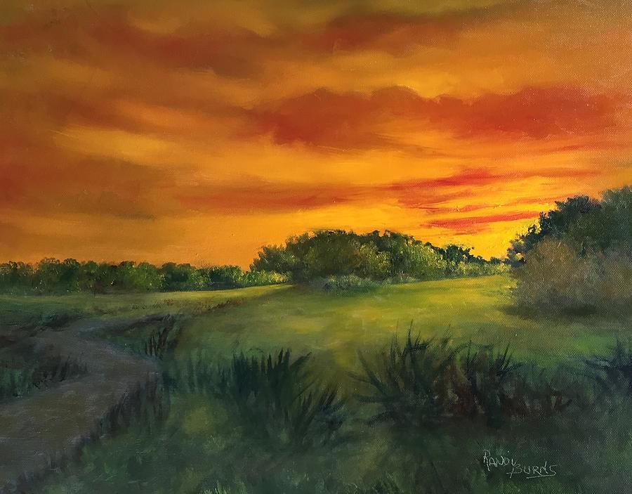 The Little Sunset Painting Painting by Rand Burns