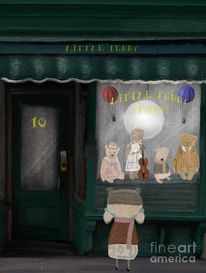 The Little Teddy Store Painting by Bri Buckley