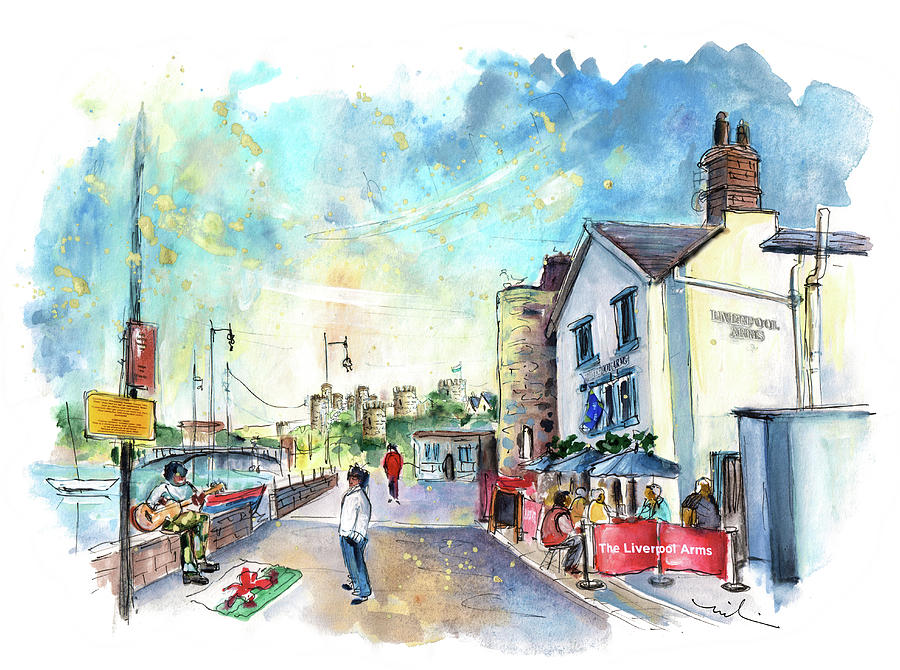 The Liverpool Arms In Conway 01 Painting by Miki De Goodaboom