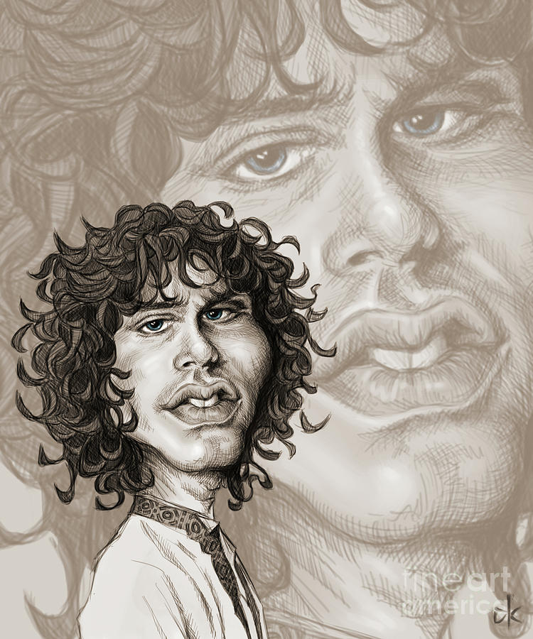 Jim Morrison Digital Art - The Lizard King - Jim Morrison by Andre Koekemoer