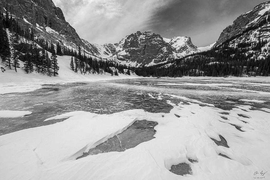 The Loch Vale Black and White Photograph by Aaron Spong
