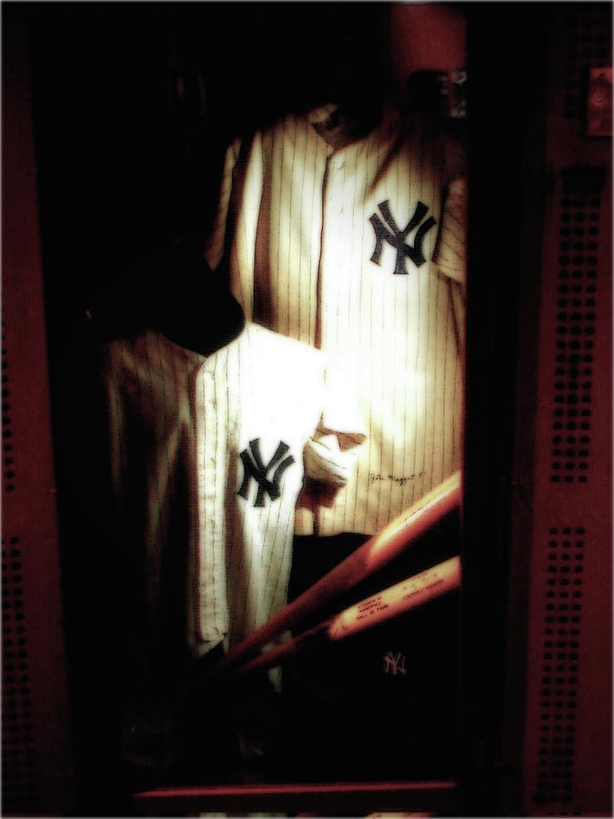 The Locker  Mickey Mantles and Joe DiMaggios Locker Photograph by Iconic Images Art Gallery David Pucciarelli