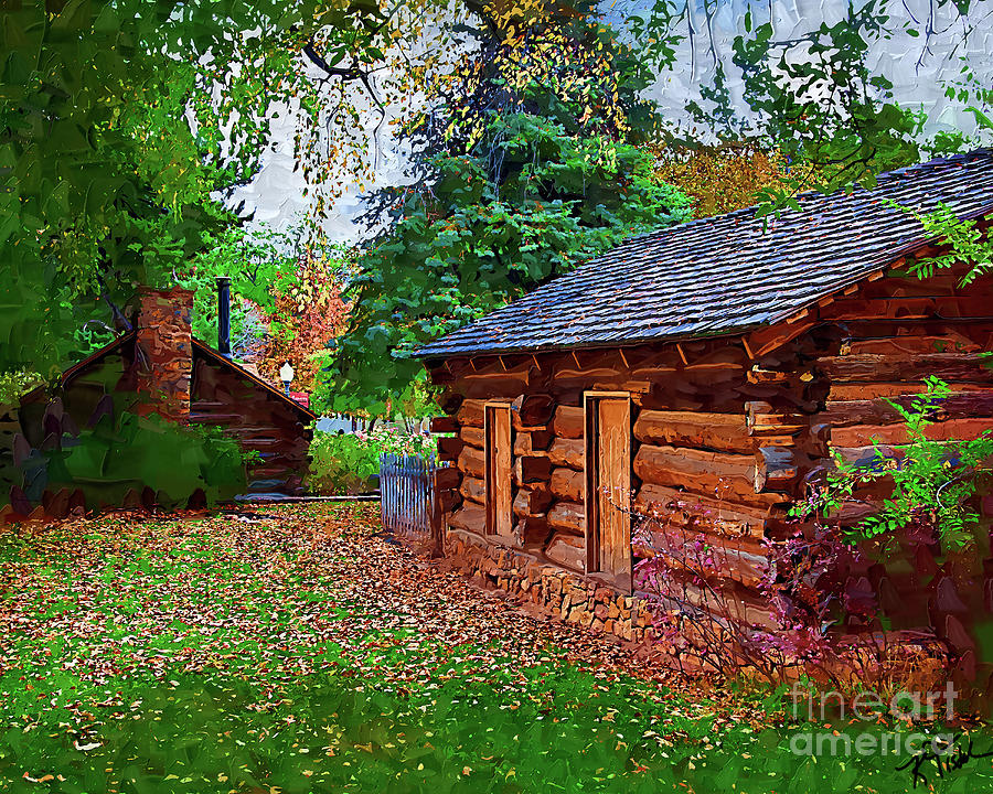 The Log Cabins Digital Art by Kirt Tisdale