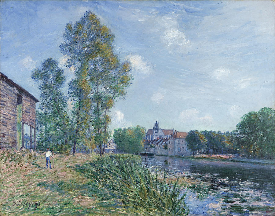 The Loing at Moret in Summer Painting by Alfred Sisley