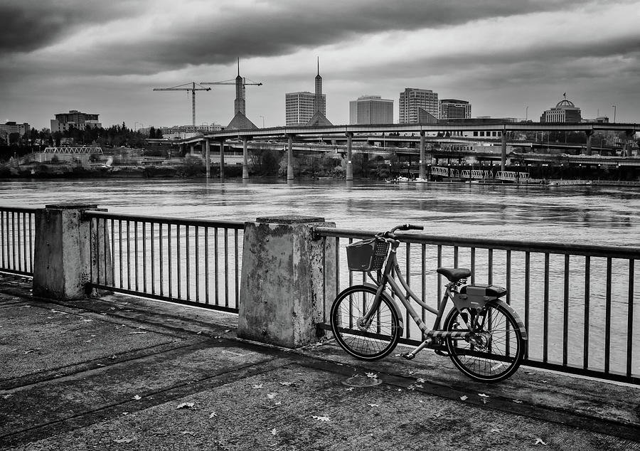 The Lone Bike Photograph by Steven Clark