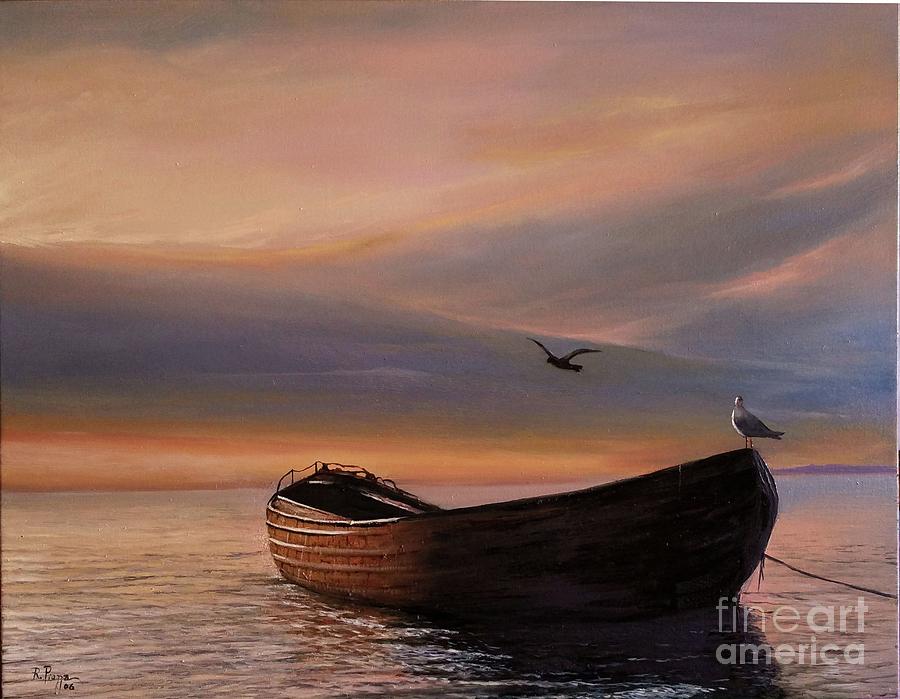 A Lone Boat by Rosario Piazza A Lone Boat by Rosario Piazza