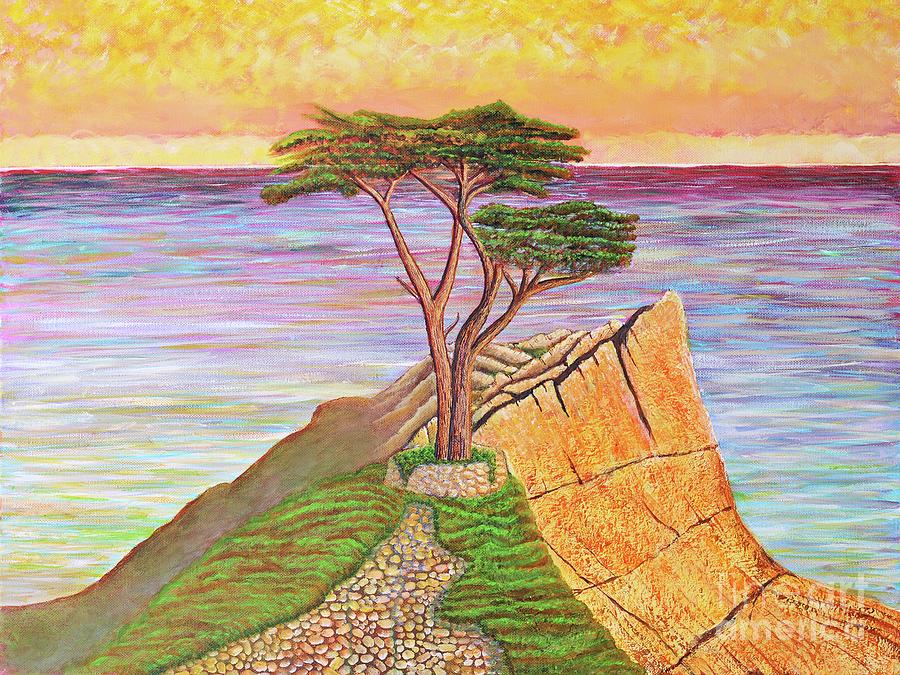 The Lone Cypress  Painting by Joseph J Stevens