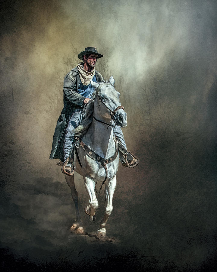 Cowboy Photograph - The Lone Drifter by Brian Tarr