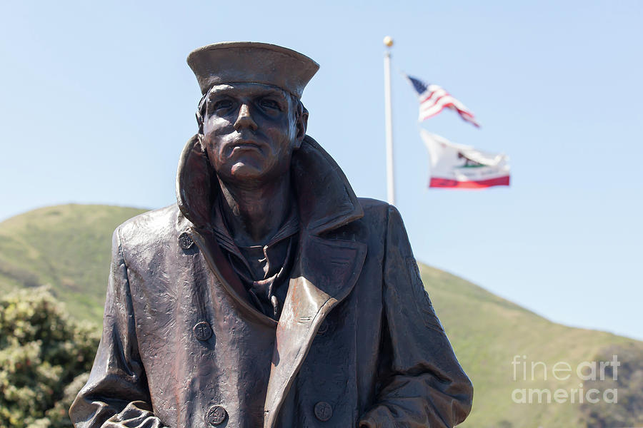 The Lone Sailor Memorial At The San Francisco Golden Gate Bridge 5D2962 Photograph by Wingsdomain Art and Photography