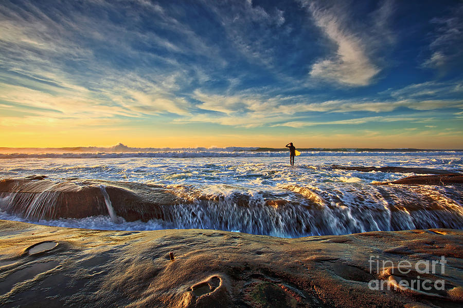 The Lone Surfer Photograph by Sam Antonio