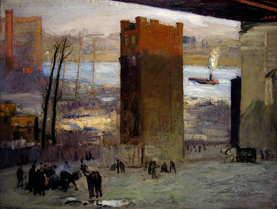 Winter Painting - The Lone Tenement by George Bellows