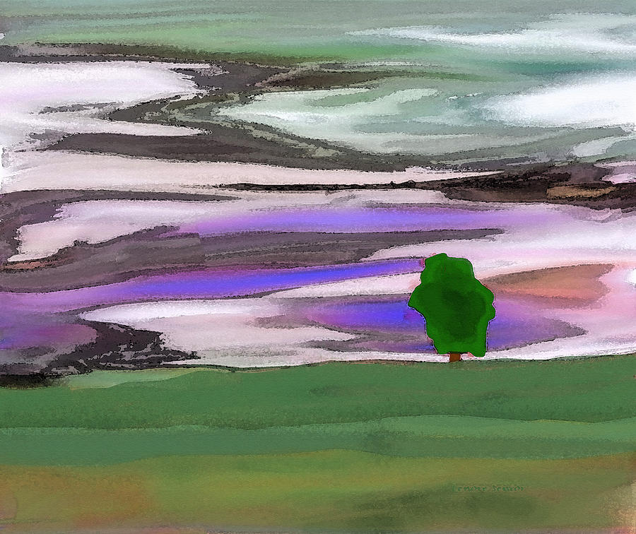 The Lone Tree Painting by Lenore Senior