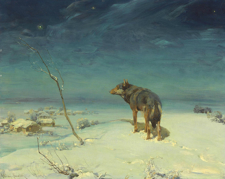 The Lone Wolf Painting by Alfred Kowalski