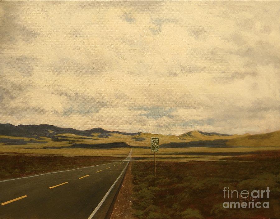 The Loneliest Road Painting by Paul K Hill