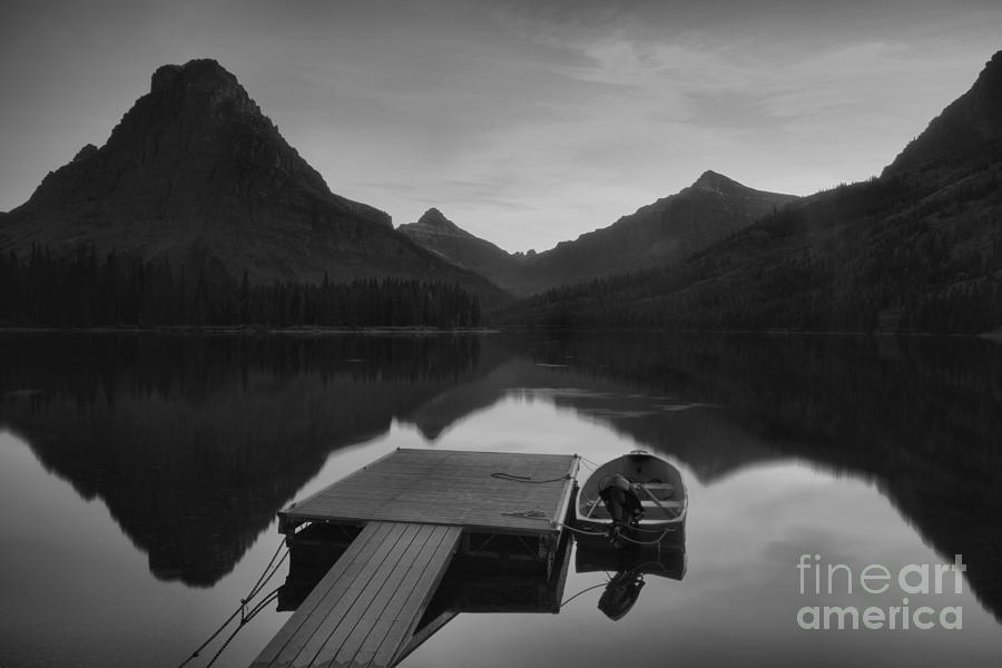 The Lonely Boat In Black And White Photograph by Adam Jewell