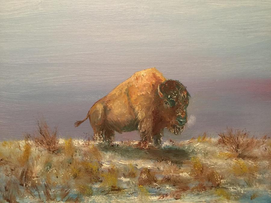 The Lonely Bull Painting by Spike Burrows - Pixels