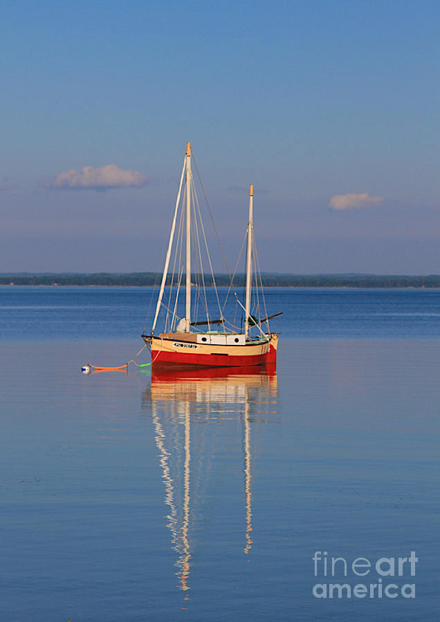 The Lonely Sail Boat Photograph by Robert Pearson