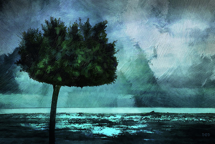 Alicante Digital Art - The Lonely Tree by Declan ODoherty Alicante Digital Art - The Lonely Tree by Declan ODoherty