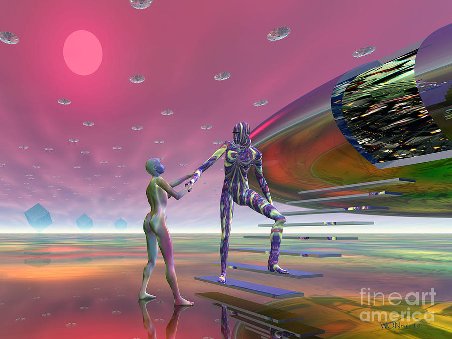Science Fiction Digital Art - The Long Goodbye by Walter Neal