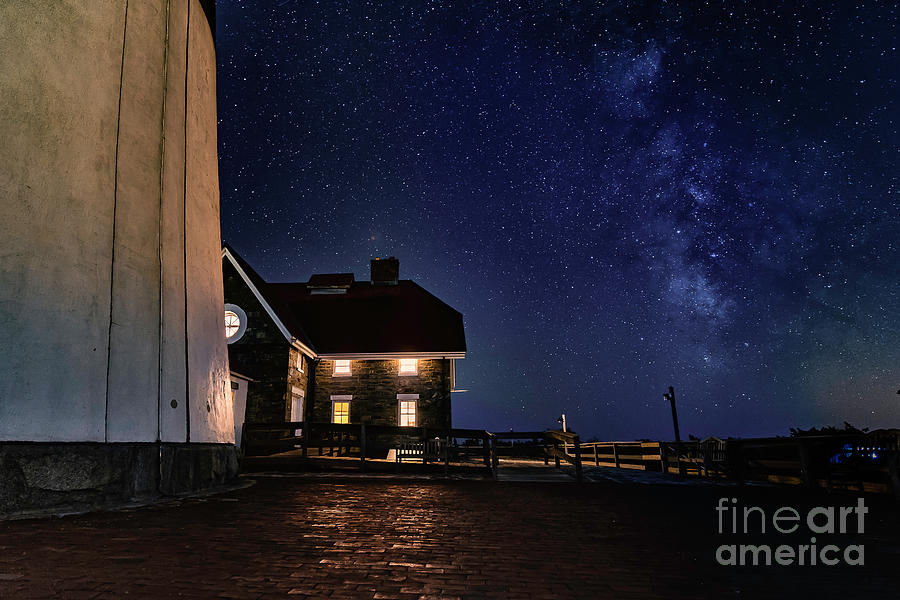 The Long Island Fire Island Lighthouse milkyway at night  Photograph by Alissa Beth Photography