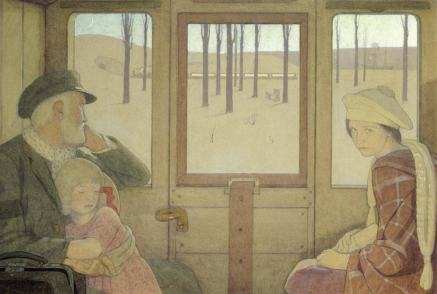 The Long Journey Painting by Frederick Cayley Robinson