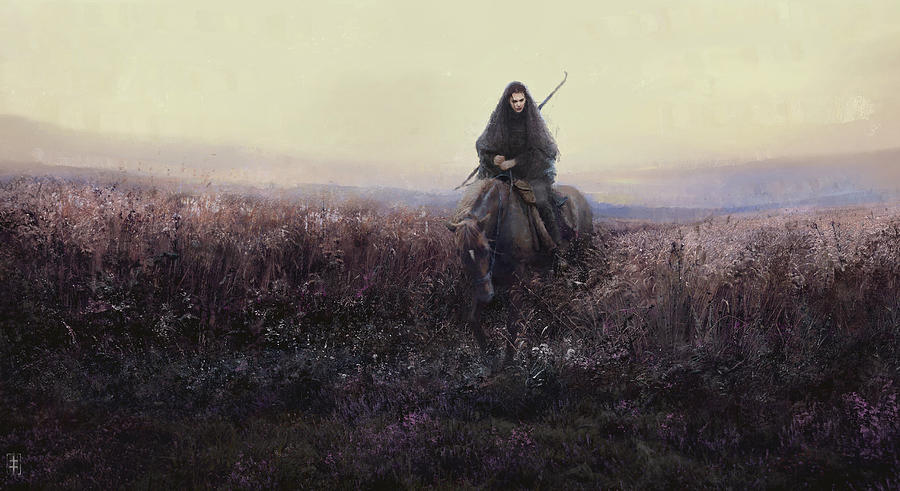 Warrioress Painting - The Long Ride by Eve Ventrue Warrioress Painting - The Long Ride by Eve Ventrue