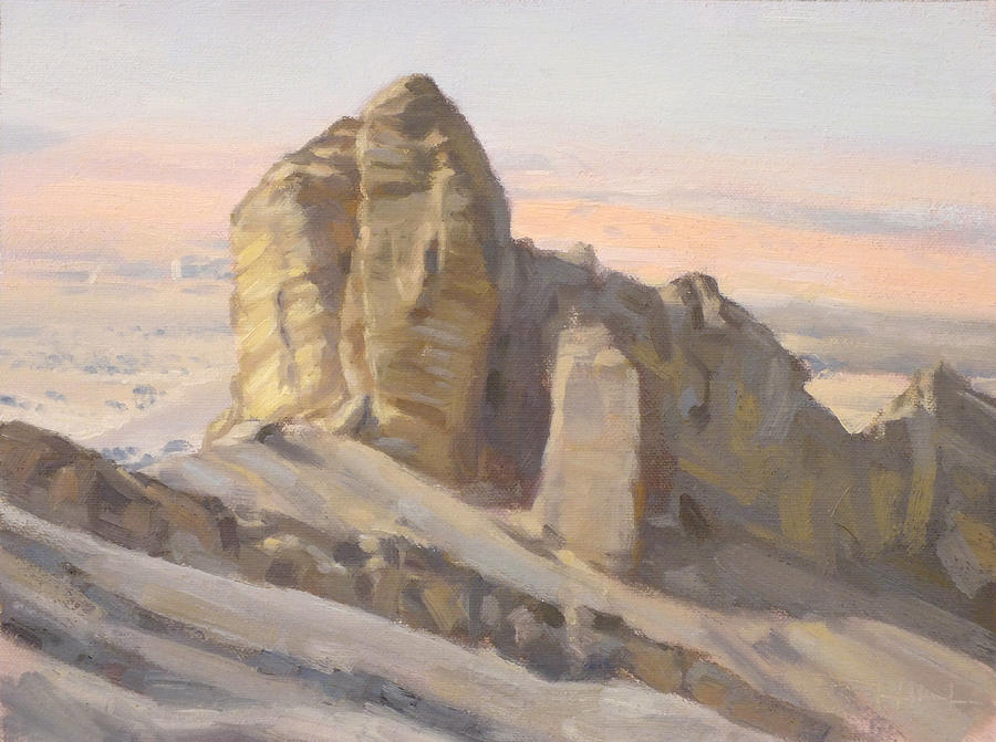 Desert Painting - The LORD is my Rock by Ben Hubbard
