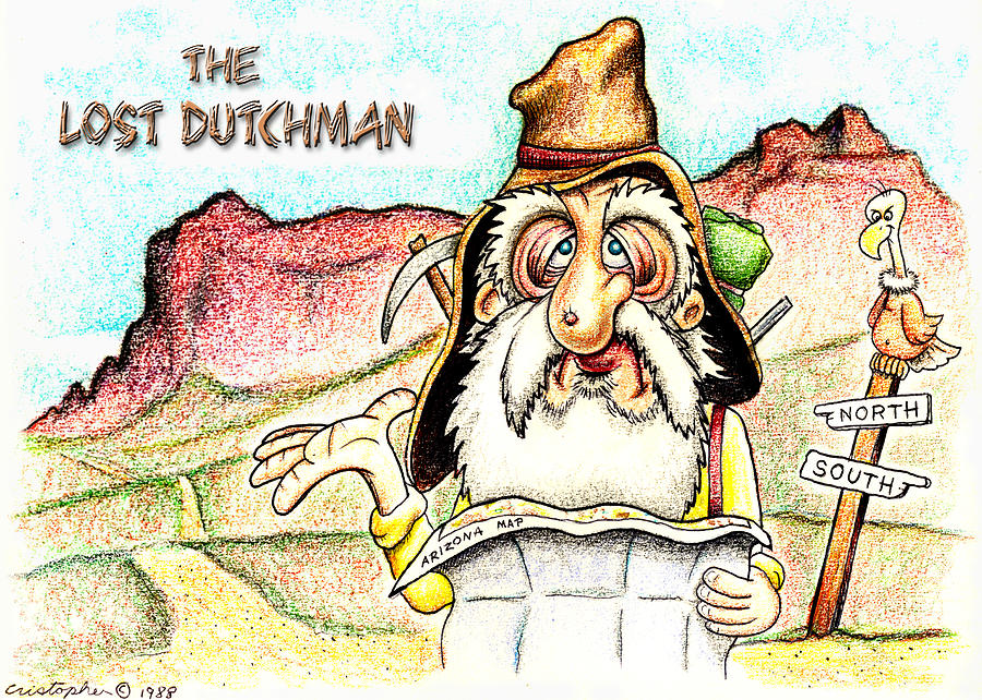 Buzzard Drawing - The Lost Dutchman by Cristophers Dream Artistry
