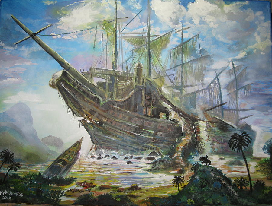 The Lost Ship Painting by Mike Benton
