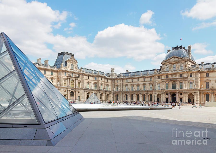 The Louvre Art Museum Yard Photograph
