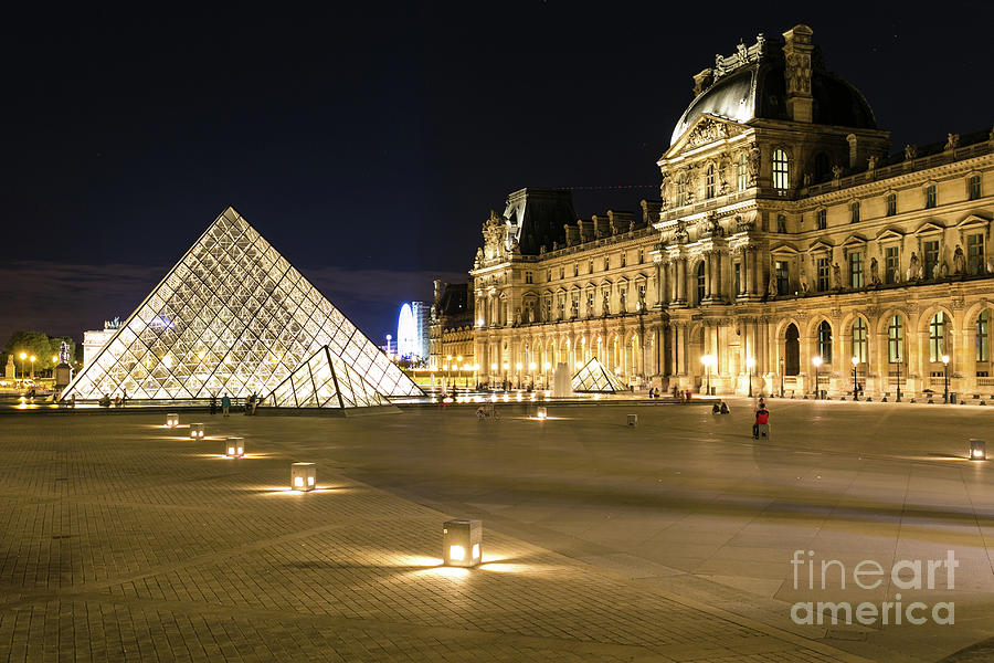 The Louvre at night Photograph by Didier Marti