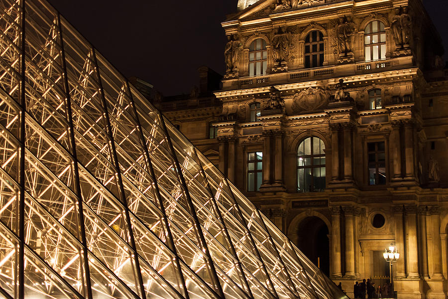Architecture Photograph - The Louvre By Night by Marcus Karlsson Sall