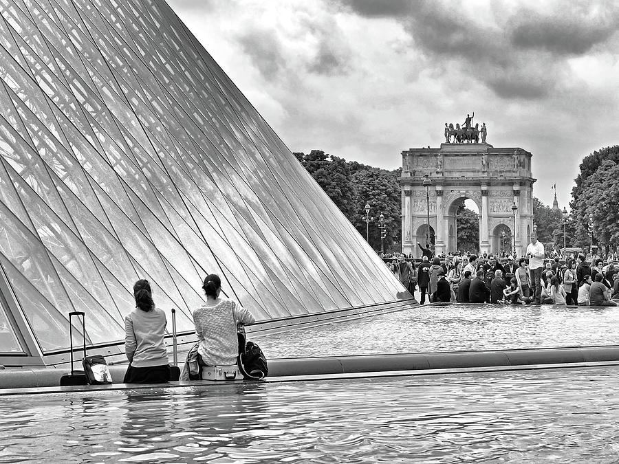 The Louvre Pyramid and the Arc de Triomphe du Carrousel Photograph by Digital Photographic Arts