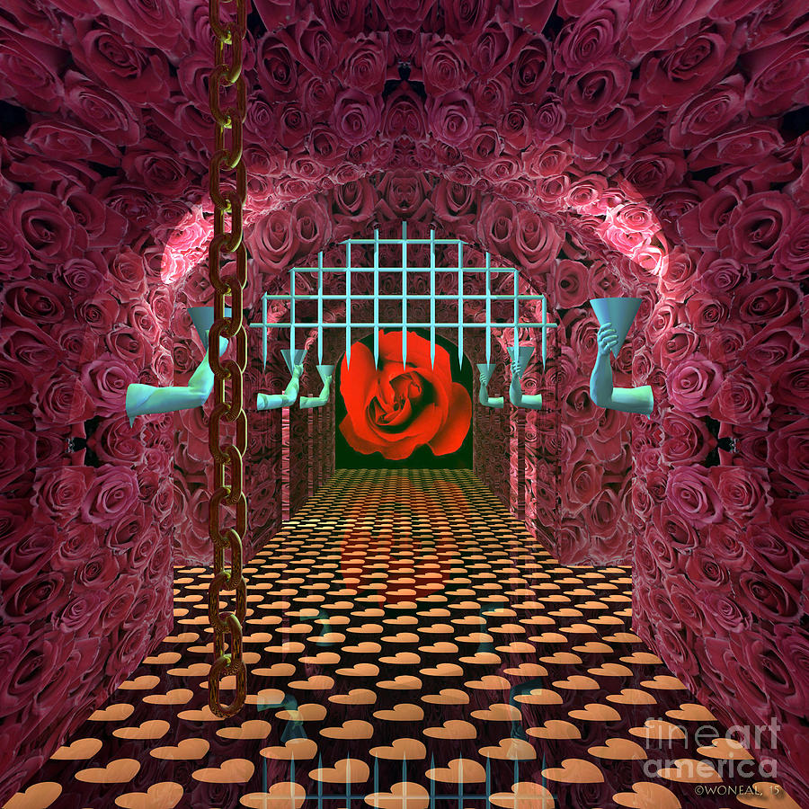 Lamp Digital Art - The Love Dungeon by Walter Neal