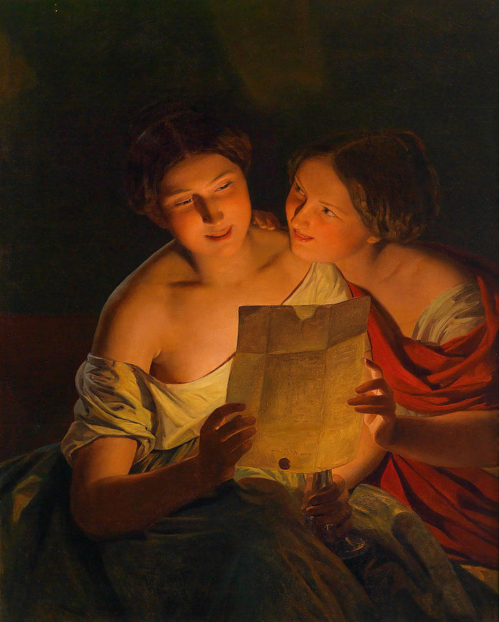 The Love Letter Painting by Ferdinand Georg Waldmueller