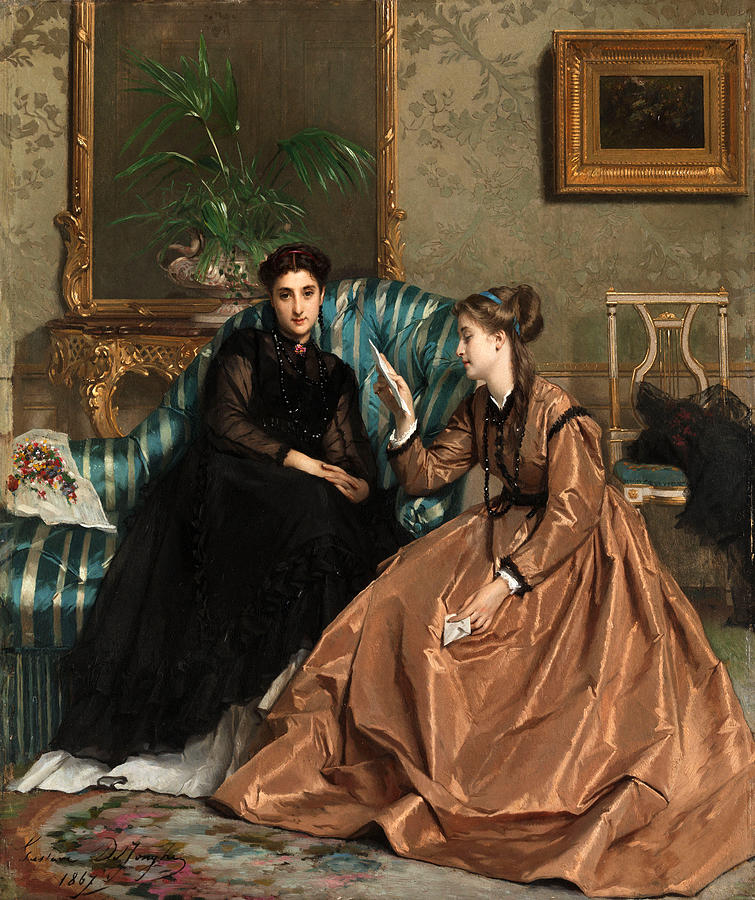 Gustave Leonard De Jonghe Painting - The Love Letter by Gustave Leonard de Jonghe