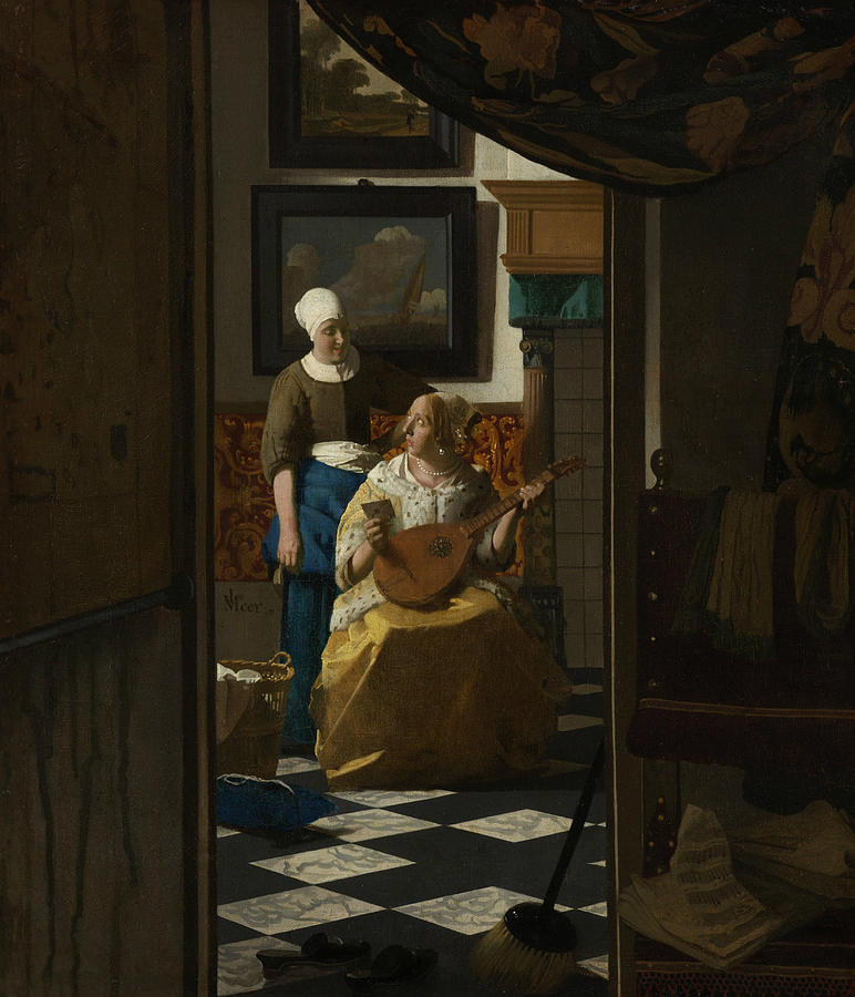 The Love Letter Painting by Jan Vermeer