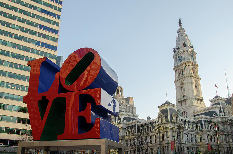 The Love Statue and City Hall - Philadelphia Pa Photograph by Bill Cannon