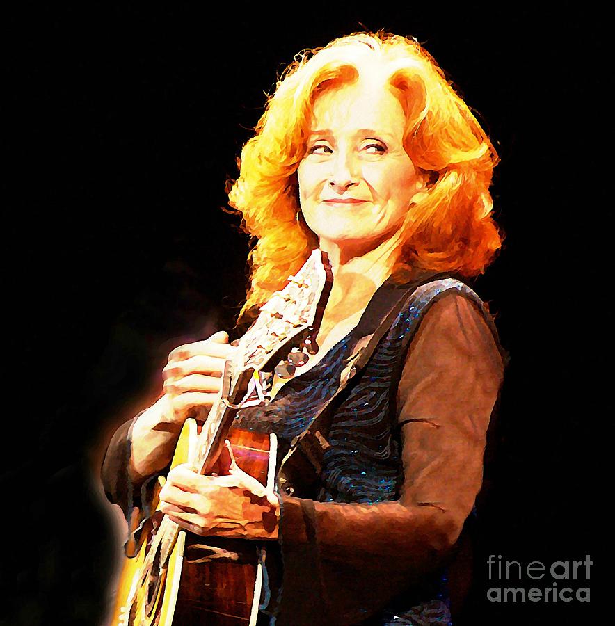 The Lovely Bonnie Raitt Painting by John Malone - Fine Art America