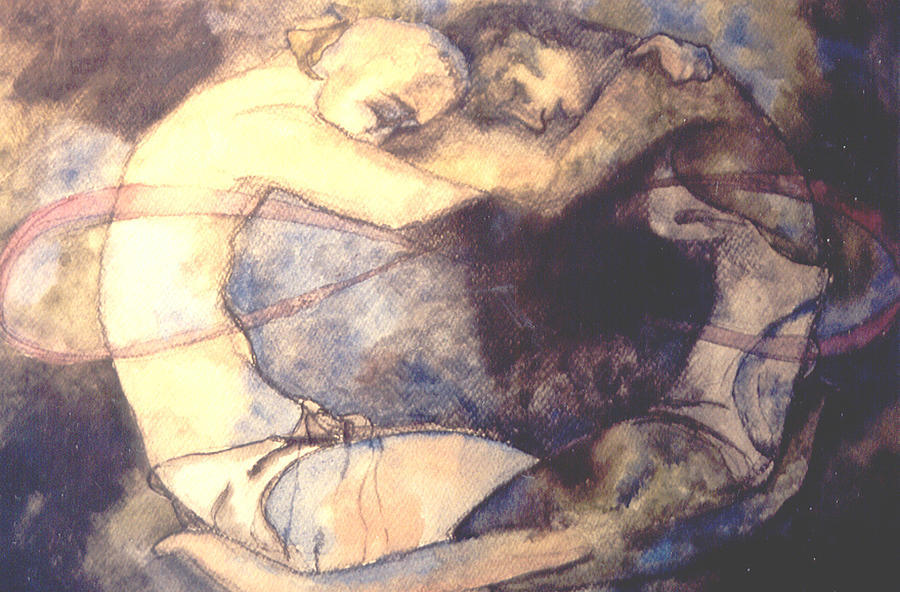 Lovers Painting - The Lovers by Erika Brown
