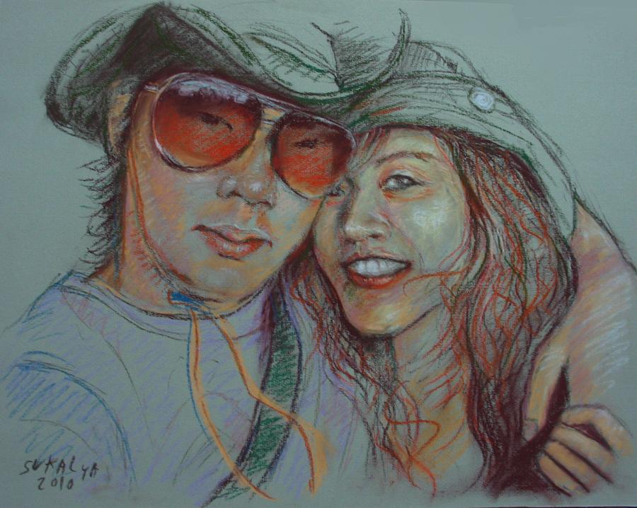 The Lovers in 2 Hrs. Drawing by Sukalya Chearanantana