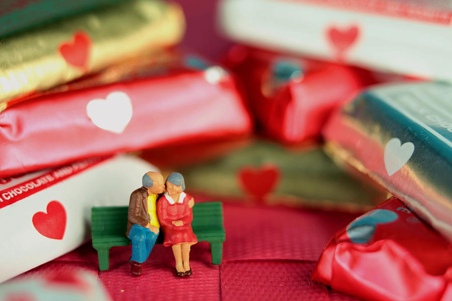 Candy Photograph - The Lovers in Valentines Day by Paul Ge